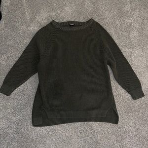 Army green sweater